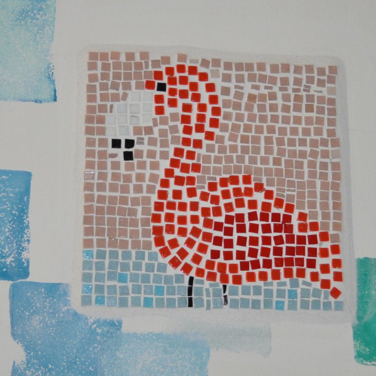 Grossansicht in neuem Fenster: Treppenhaus Grundschule Schäftlarn - Mosaik (7)