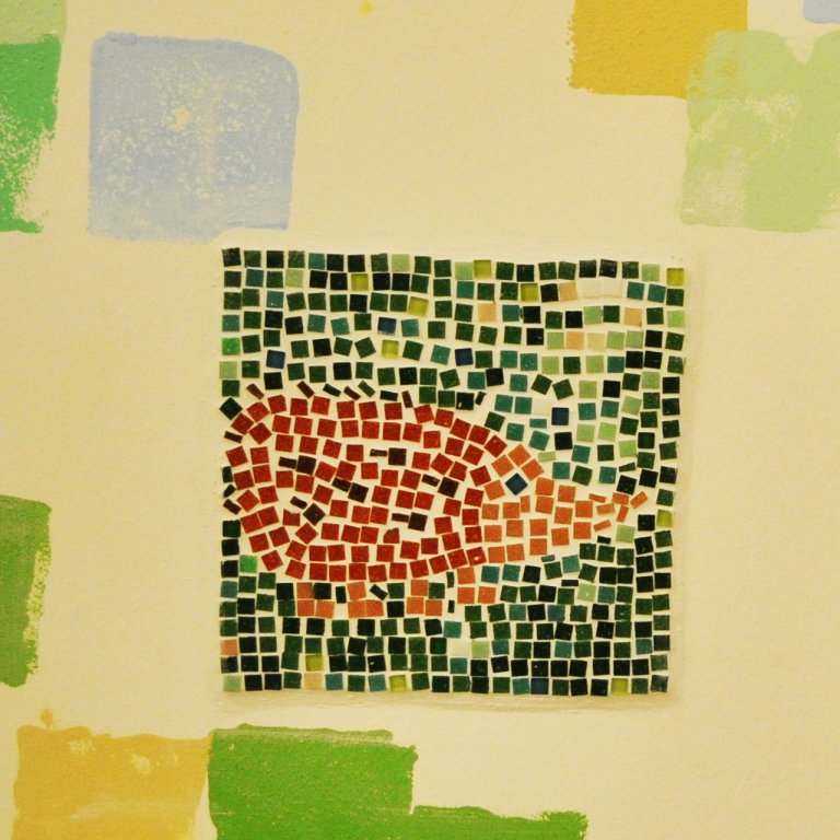 Grossansicht in neuem Fenster: Treppenhaus Grundschule Schäftlarn - Mosaik (9)